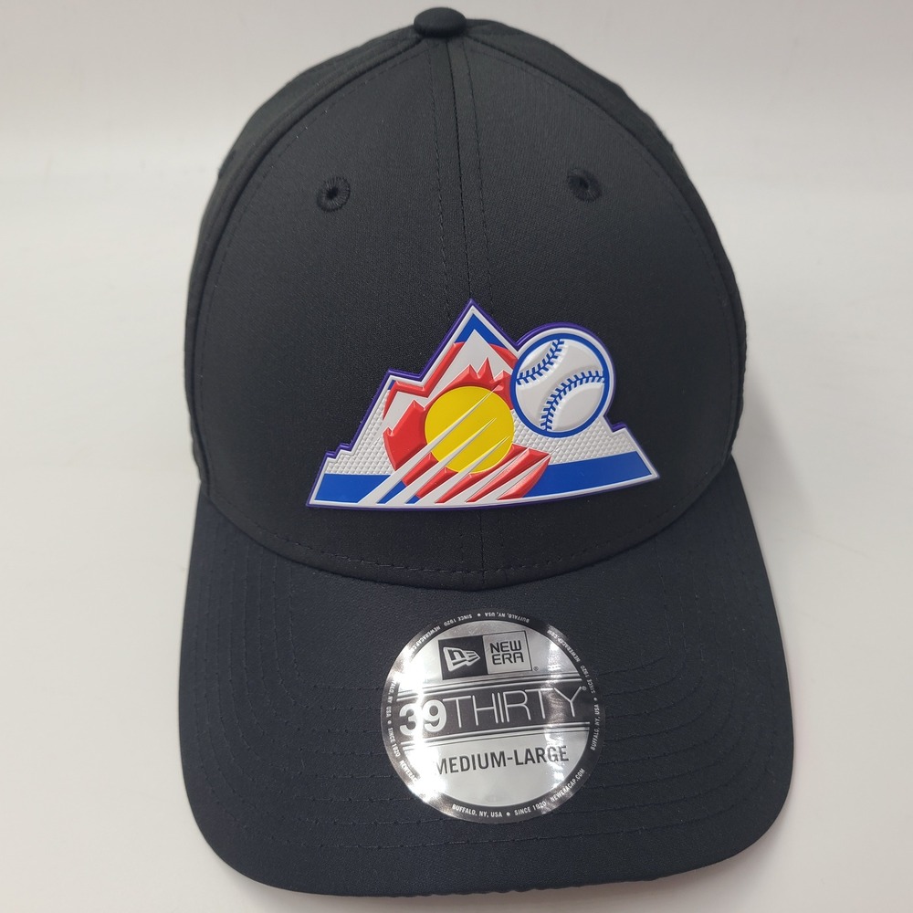 Colorado Rockies Hat‎ Fitted M-L New Era 39Thirty Black MLB Batting Practice BP